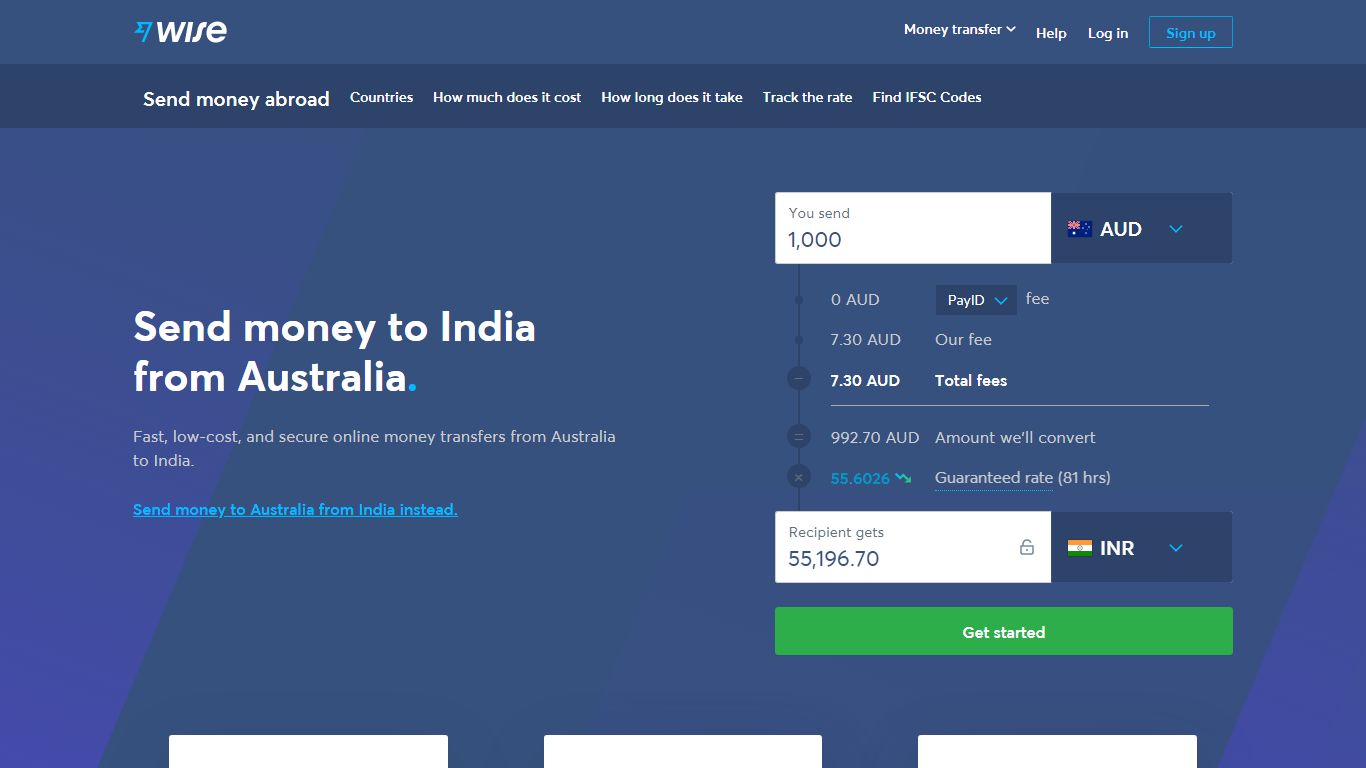 Send money to India from Australia - Wise